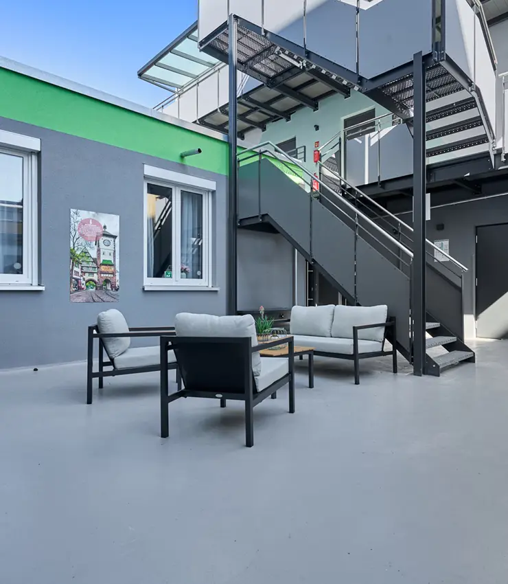 Das F33 Freiburg von außen.